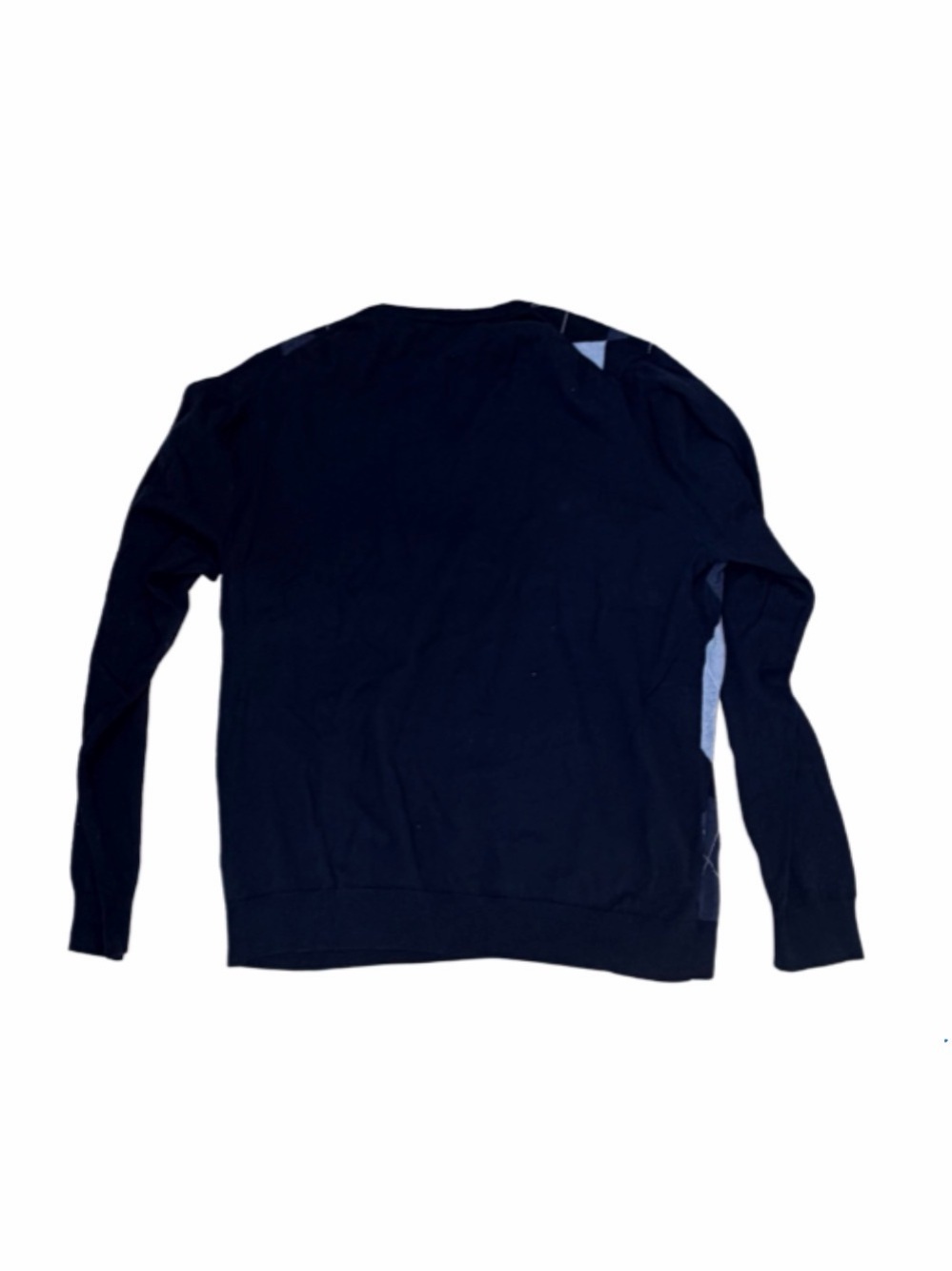 Merona Men's Navy & Light Blue Argyle V-Neck Sweater - Picture 5 of 5